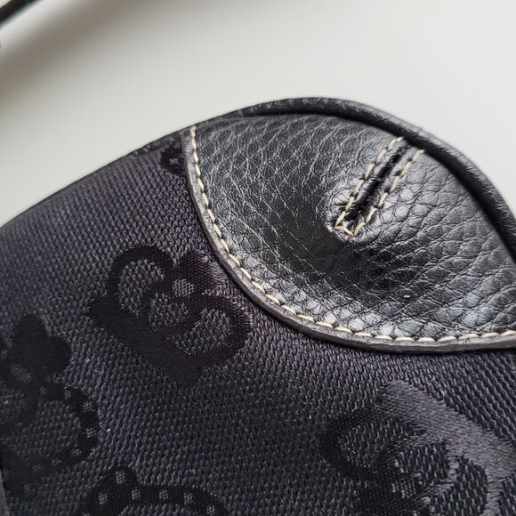 Kathy Van Zeeland Black Mini Crossbody I Chain Strap, Signature Logo, Crown Buck - Picture 7 of 11